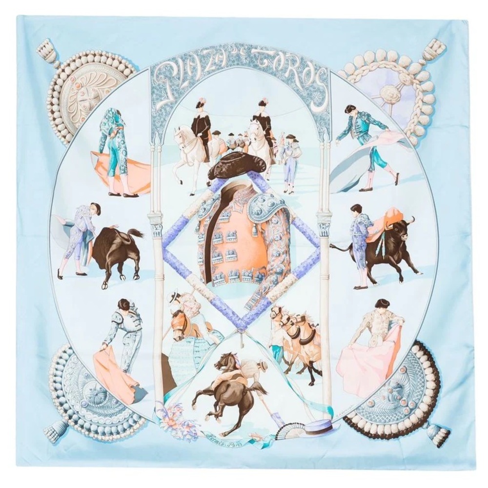 Hermès Plaza De Toros Silk Scarf